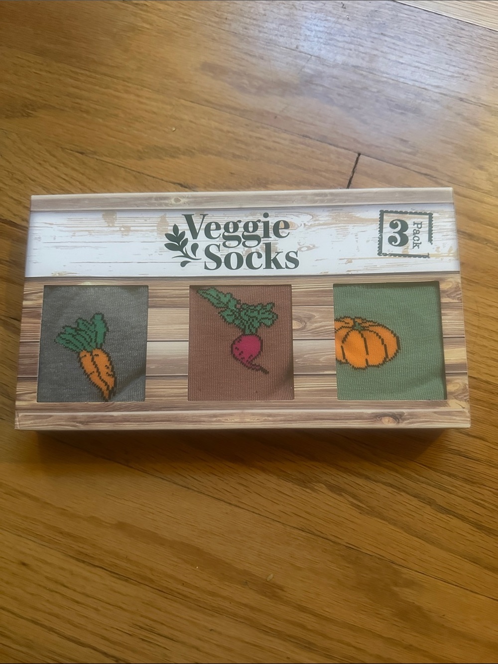 3-Pack Crew Socks - Orange, Green, Brown
